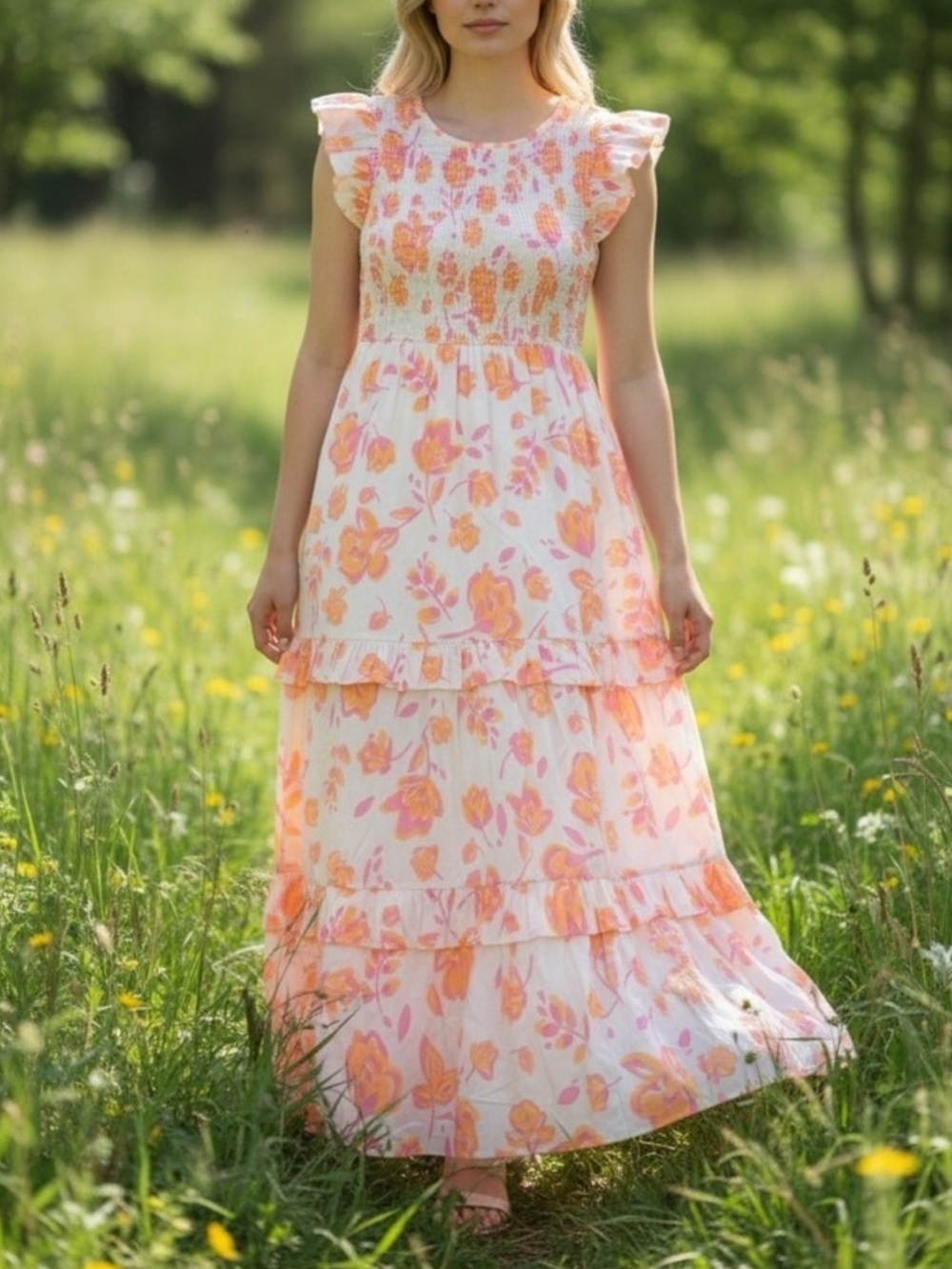 NWT Vineyard Vines XL Summer Blooms Smocked Midi Dress - Pink Floral XL $228